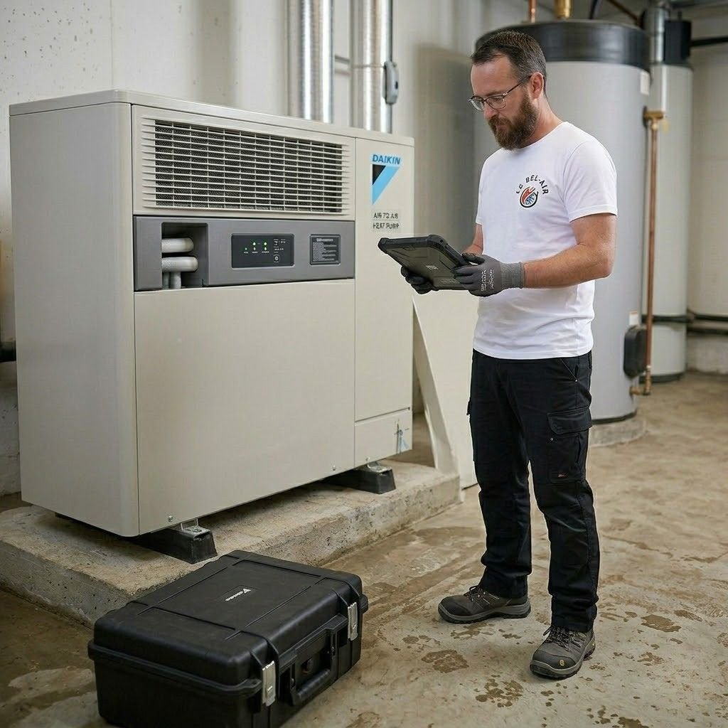 Diagnostic d'une pompe à chaleur en panne au manomètre