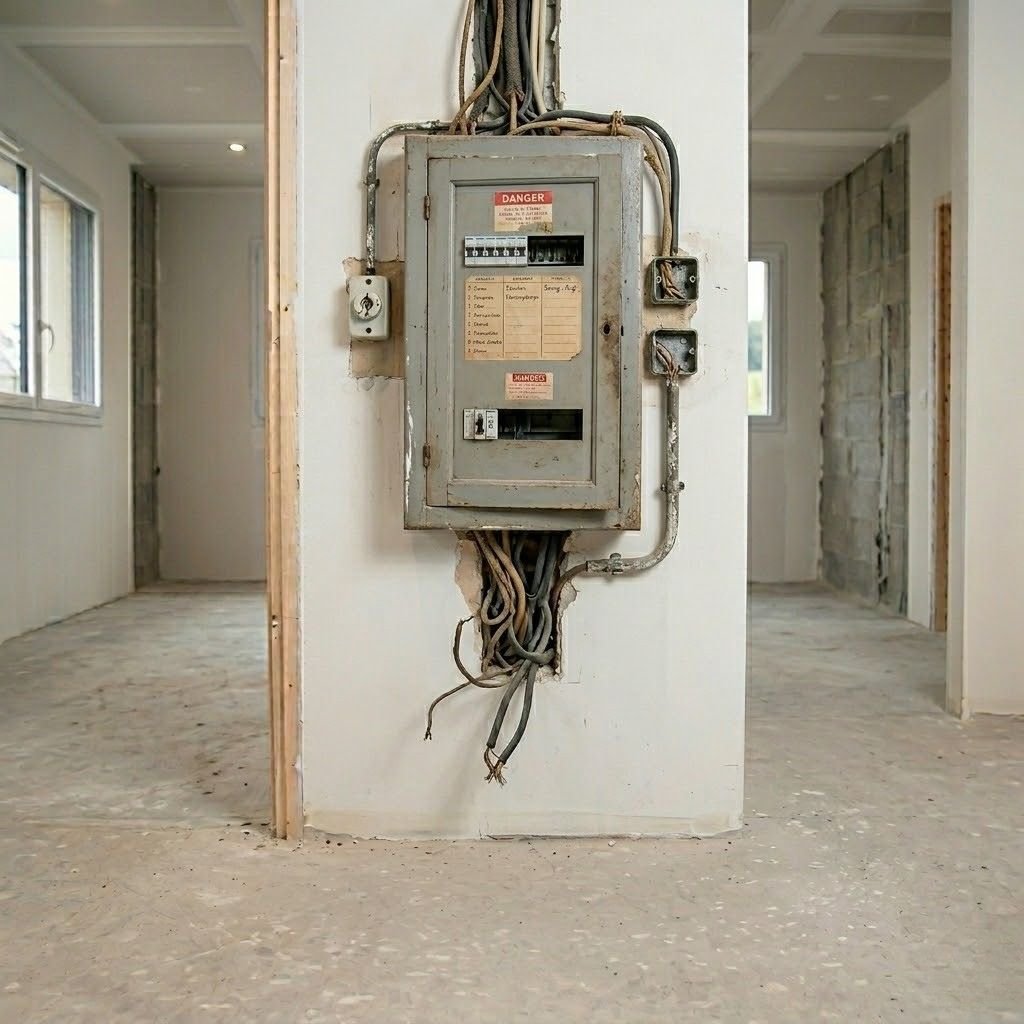 Ancien tableau électrique avant remplacement